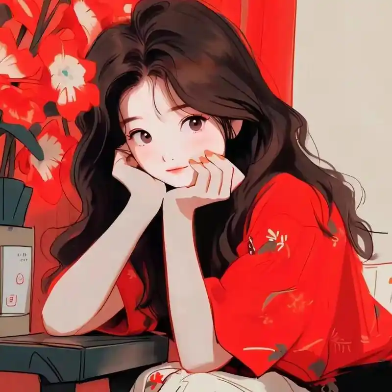 2024龙年新年喜庆红色系女生头像 #跨年创作挑战赛