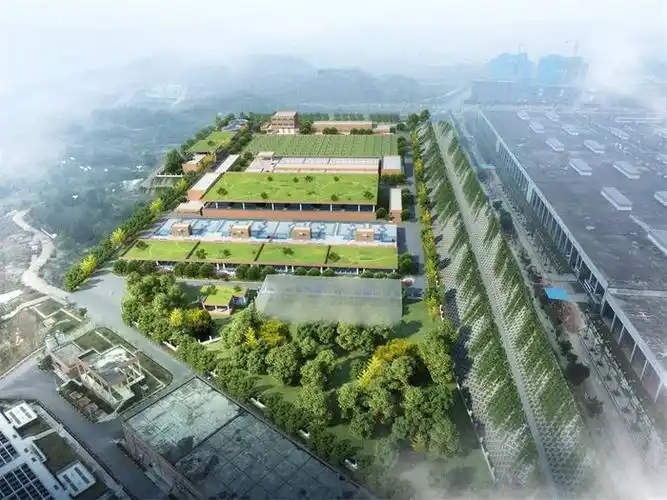 重庆悦来水厂第四期项目3d鸟瞰图