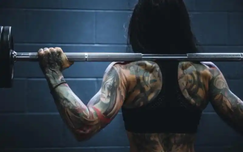 俄罗斯健身网红angelicaanderson全身纹身mma举牌女郎女神女模特美女