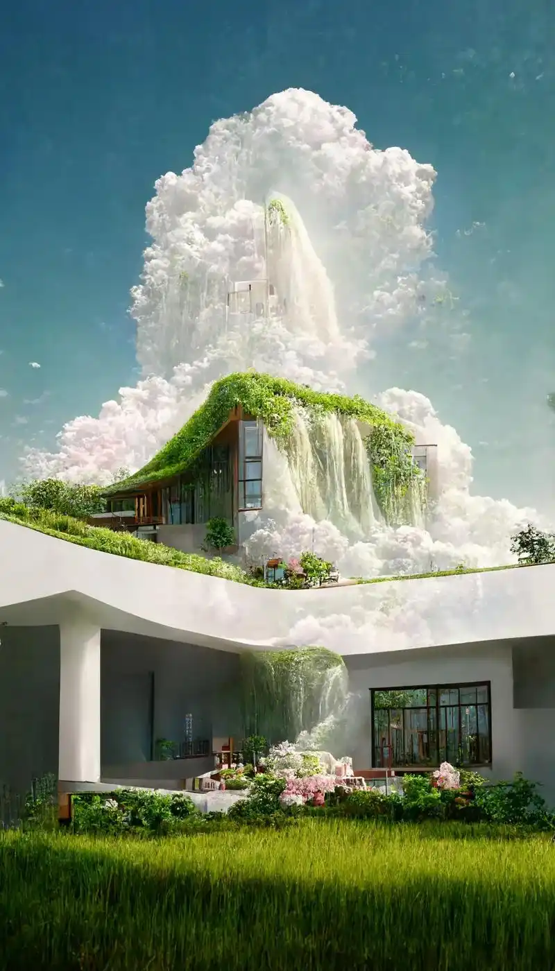 棉花云别墅#壁纸 #治愈系风景  - 抖音