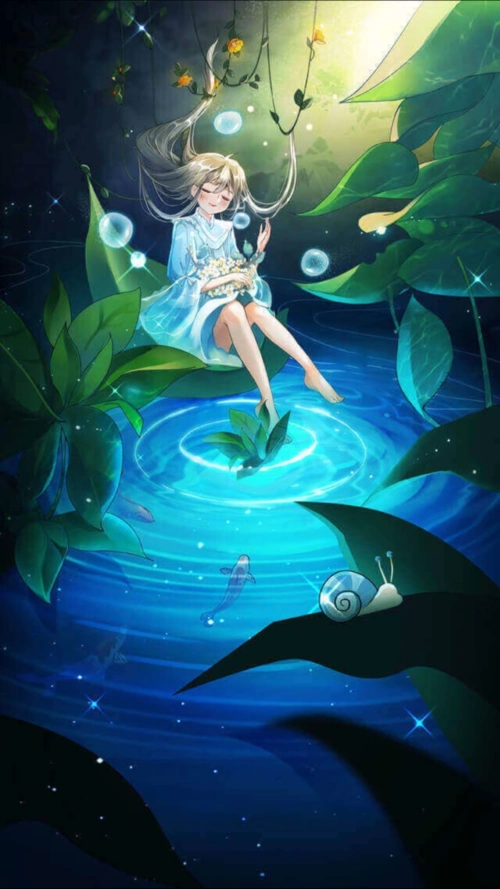 唯美梦幻清新插画古风