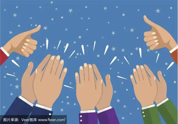 鼓掌欢迎,绘画插图,人,手,矢量