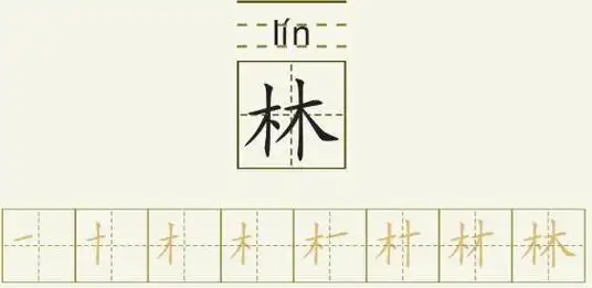 林字的笔顺-拼音-演变和介绍(含甲骨文)
