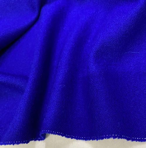 日本进口深宝蓝色加厚女士呢精纺羊毛面料设计师布料