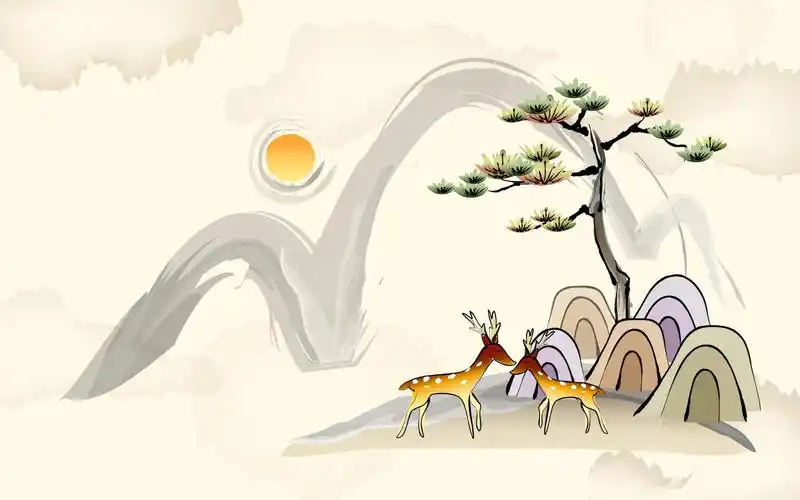 植物花卉水墨画,艺术壁纸-回车桌面