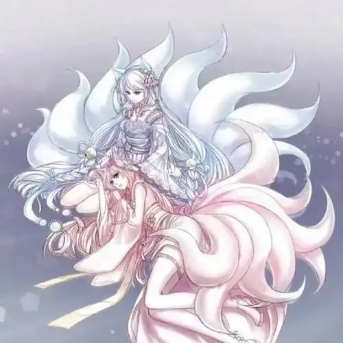 闺蜜双生花九尾狐头像图片