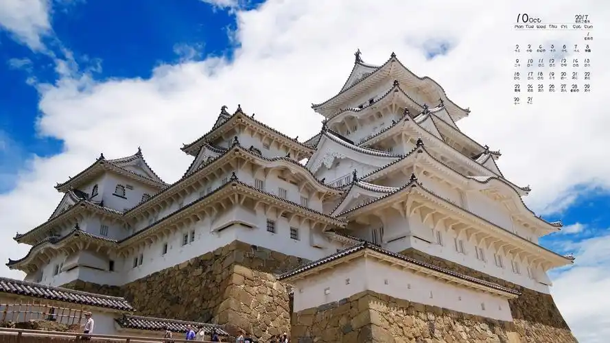 2017年10月日本古典建筑摄影高清日历壁纸