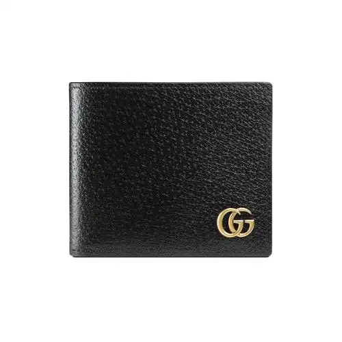 【gucci古驰 钱包】gucci 20春夏男士gg marmont系列皮革双折钱包