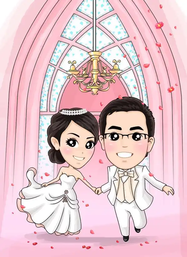 可爱卡通婚纱照别具一格不乏温馨