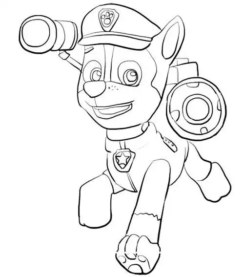 汪汪队立大功之可爱的阿奇怎么画_简笔画 - 搜图案网