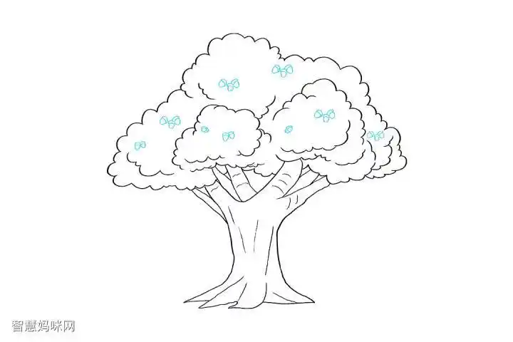 如何画橡树简笔画