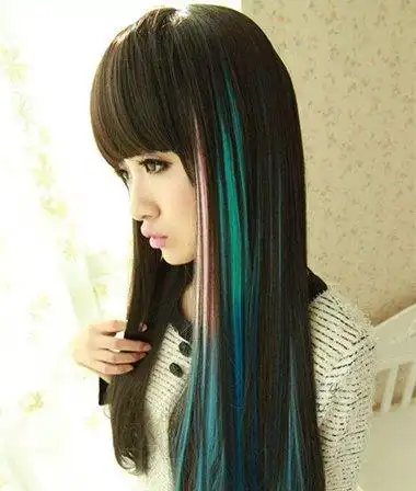 挑染几缕头发多少钱漂染几缕头发的图片