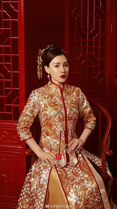 中式礼服##婚纱礼服##中式嫁衣##莎拉中式嫁衣##婚纱礼服馆##中浇