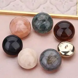 高档金属纽扣仿宝石玉石大理石花纹高脚大衣毛衣西装衣服上衣扣子