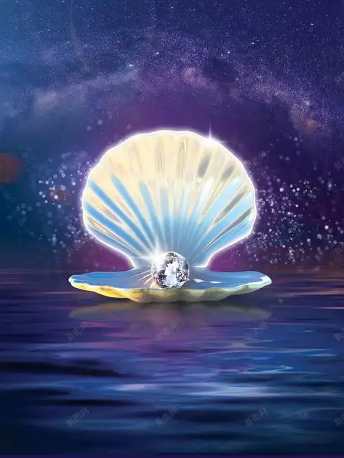 唯美贝壳钻石珠宝店促销海报背景psd贝壳钻石背景设计图片免费下载