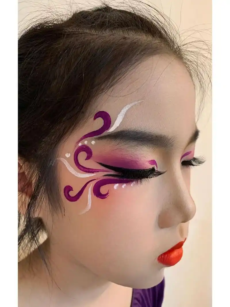 儿童表演妆容 最近的工作妆容,宝贝们暑假了,各种创意彩绘妆容 可可