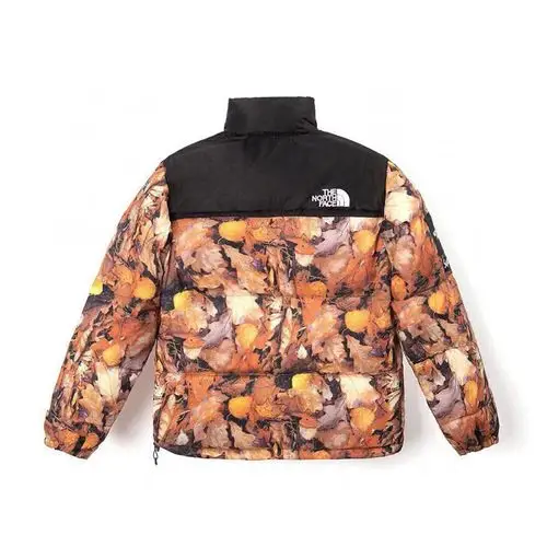thenorthfacexsupreme北面tnf联名款枫叶落叶款枯叶羽绒服