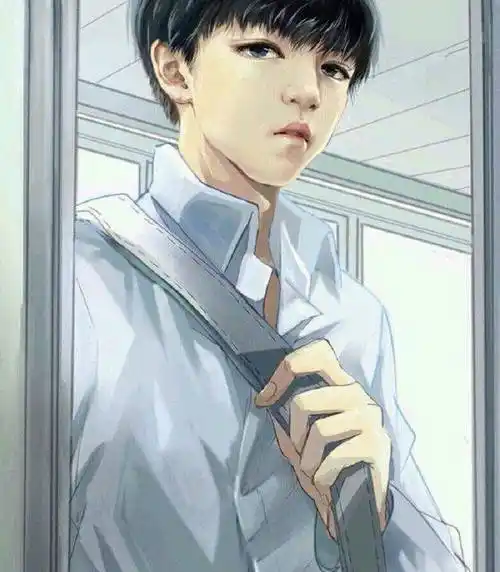 tfboys手绘版,王源萌翻天,易烊千玺雨中跳舞_王俊凯_眼镜_气质