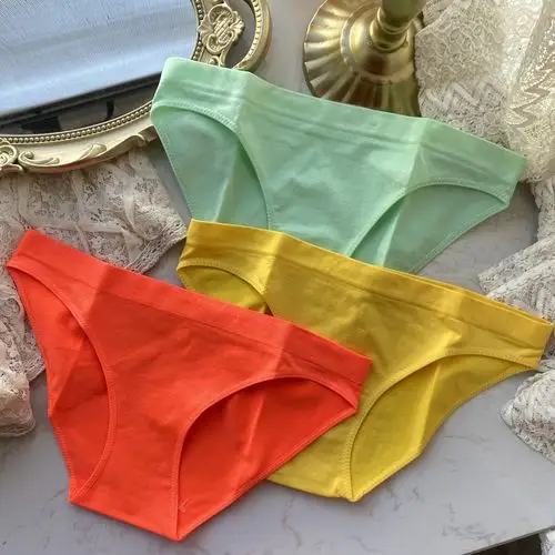 singwear运动健身超舒适可爱糖果荧光无痕三角内裤平角裤