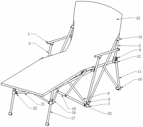 一种折叠躺椅的制作方法