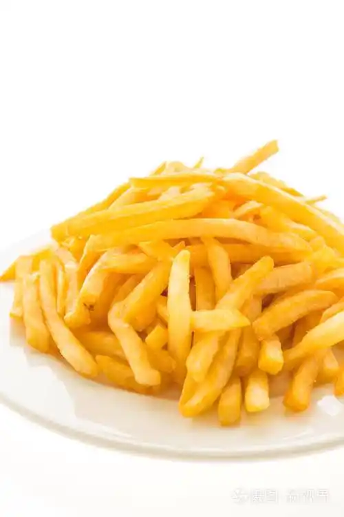 在白板中的炸薯条