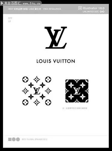 logo,可用作奢侈品牌标识,lv图标,世界100强企业标志,等相关设计的