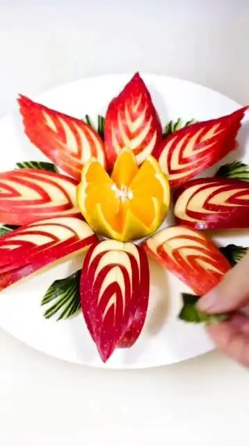 你废了几个苹果学会的?花式摆盘