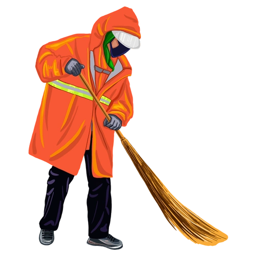 劳模风采丁从光五尺扫把25载为城市梳妆打扮