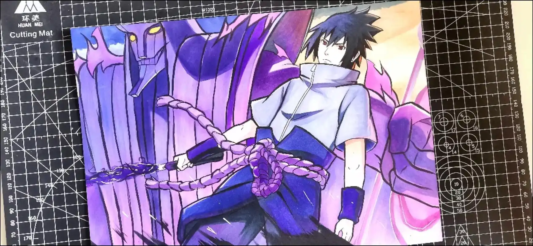 手绘 #火影忍者手绘 #佐助 世界是冷酷的,只有强者 - 抖音