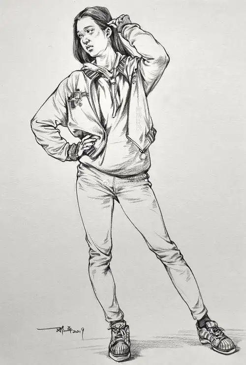 速写素材邓平图源微博