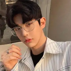 男款眼镜框金属图片