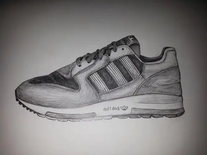 阿迪 鞋 素描