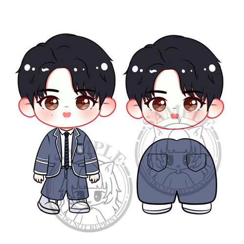 q版头像全身定制手绘头像明星情侣少年团卡通可爱刘耀文肖战约稿