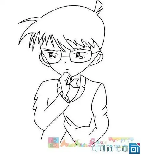 名侦探柯南简笔画图片2 16-07-14 1749     名侦探柯南 江户