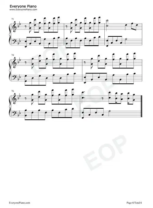 破茧-斗罗大陆动画2020年新主题曲五线谱预览6