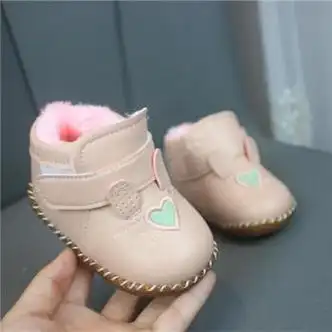 ifiz冬季宝宝鞋加绒加厚雪地靴学步鞋幼儿短靴012岁男女小童鞋软底棉