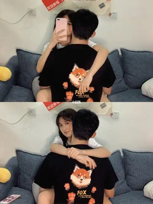 情侣合照_自拍姿势_透气_摄影_沙发_短袖_摄影_摄影技巧_拍照技巧