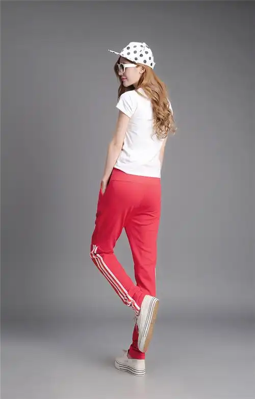 女士运动裤长裤显瘦小脚裤秋夏薄款加大码宽松学生收口卫裤休闲裤.