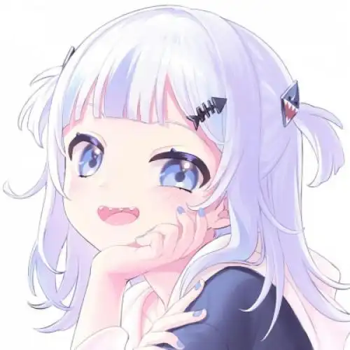 二次元动漫头像女可爱呆萌梦幻蓝色系2021最新