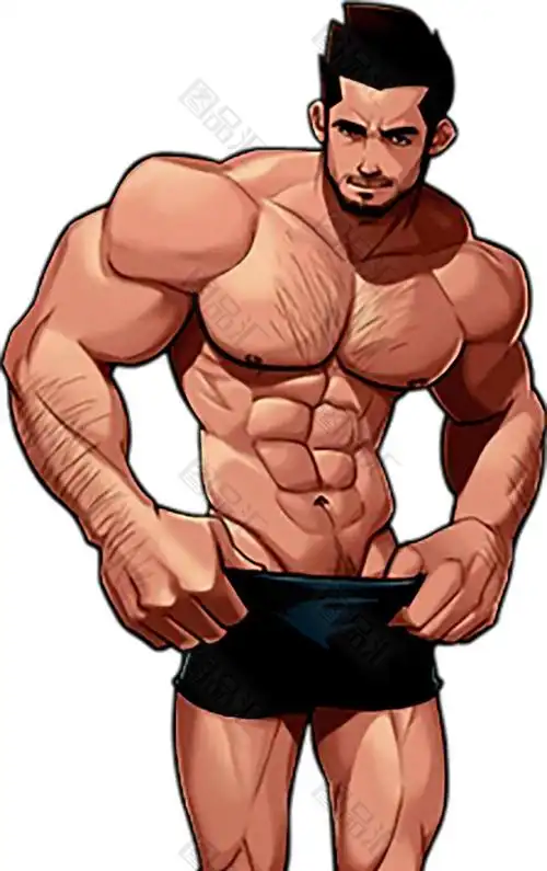 强壮的健身人物插画