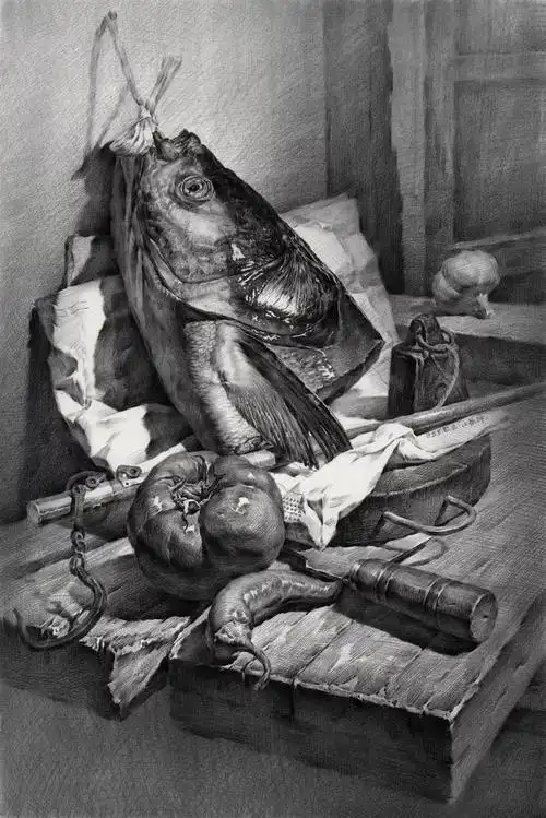 100幅素描静物作品参考