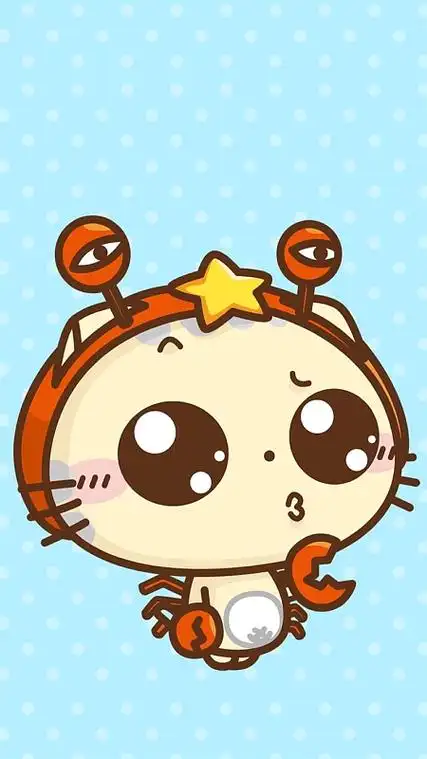 天蝎座可爱卡通h5背景