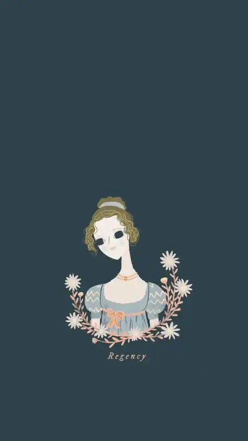 唯美手绘美女插画高清手机壁纸 _ 图片网