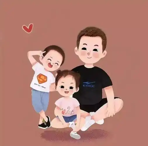 亲子头像幸福快乐的一家人