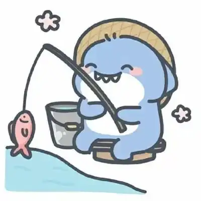 小鲨鱼可爱头像表情包 作者:picshu 夏天就应该来一杯冰镇快乐气泡水