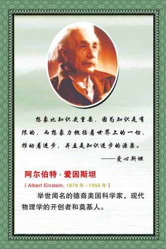 海报印制设计展板素材名人简介爱因斯坦定制写真