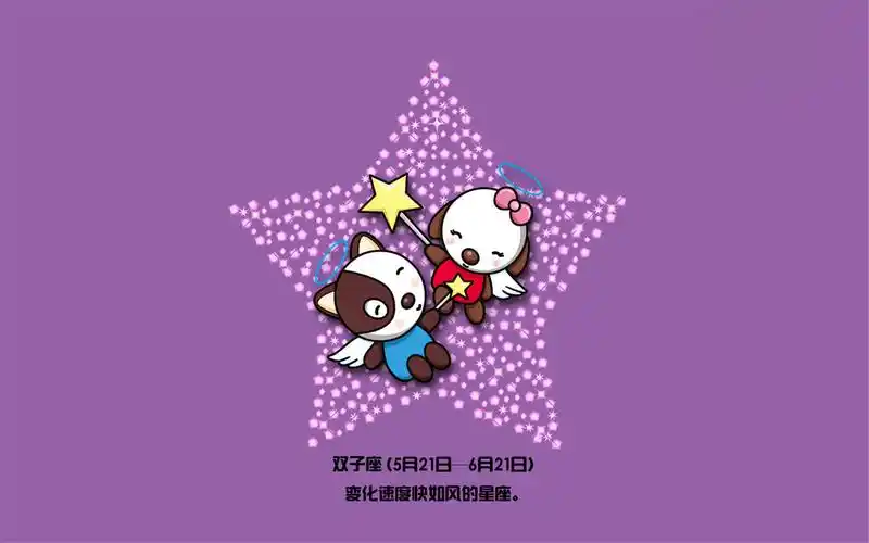 可爱的卡通形象之十二星座系列桌面壁纸高清