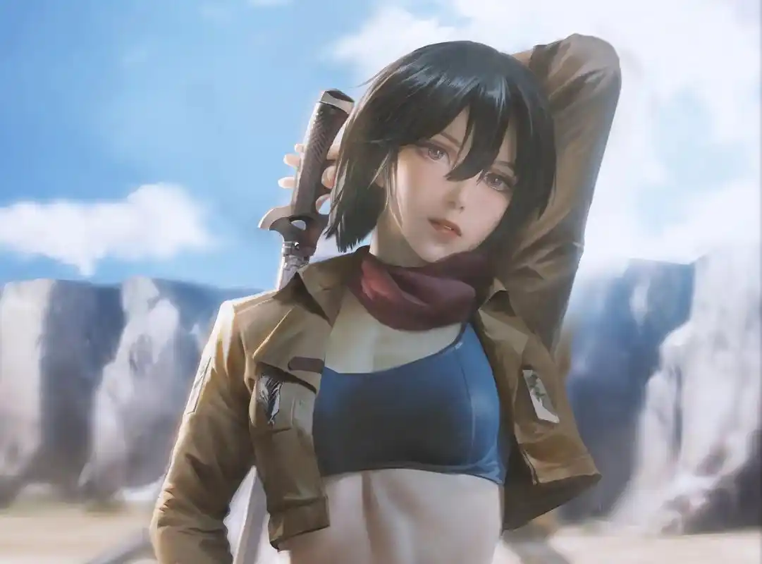 今日,进击巨人,三笠高清壁纸#动漫壁纸 #撤退的矮人 #三笠 - 抖音