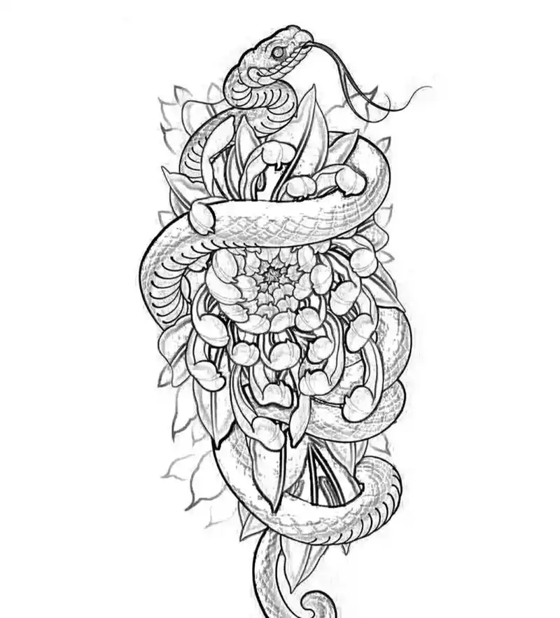 纹身图案手稿 #纹身手稿 #日式老传统纹身 #文身艺术 # - 抖音