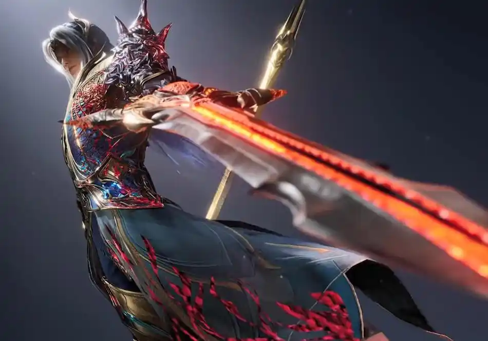 唐三双神共存神装,海神八翼被染红,手执两大神器,正脸很像小舞